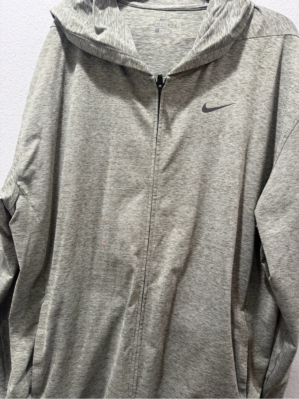 Nike Men’s Heather Gray Full-Zip Performance Hooded Jacket